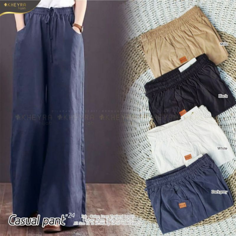 CASUAL PANT #24 ORI KHEYRA | Cotton Linen Thailand Import