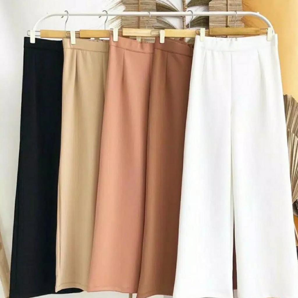 COD✅ Ready REMAJA/BIG SIZE fit BB 50 - 100kg | CULLOTS LOOSE PANTS ~ Scuba Premium TEBAL &amp; SOFT celana kulot panjang wanita/bawahan muslimah/kasual harian/super jumbo/
