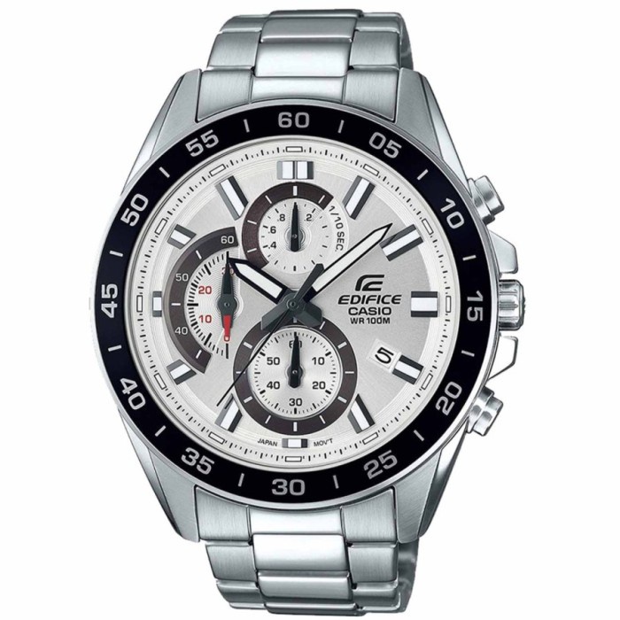 Casio EDIFICE EFV-550D-7AVUDF Jam Tangan Pria Analog Chronograp Silver