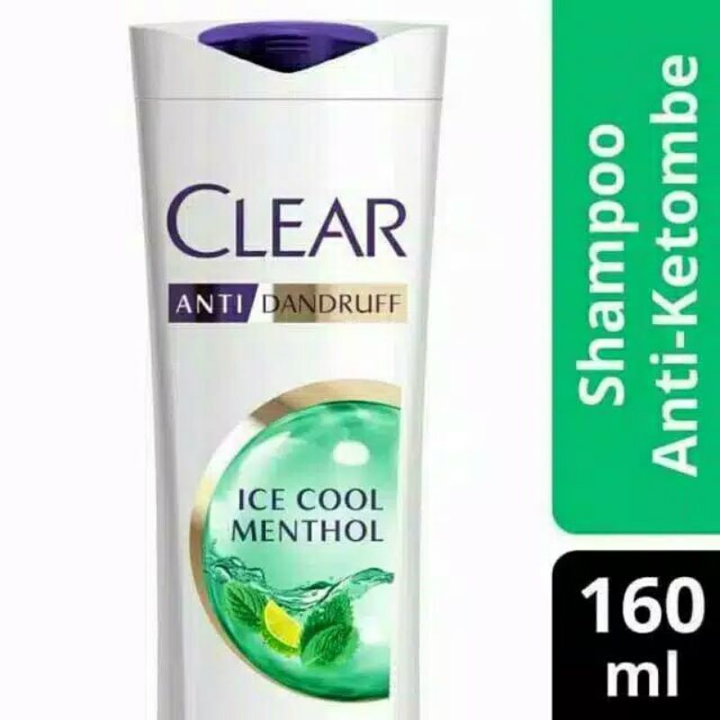 Clear Shampo Anti Ketombe Ice Cool Menthol /Comlete soft care kemasan 160ml/70ml