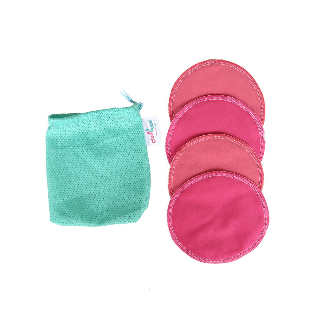 Clue Bebe Penyerap Asi Washable Breastpad - Breast Pad Cluebebe 1 Set isi 4pcs - Bisa Dicuci Ulang