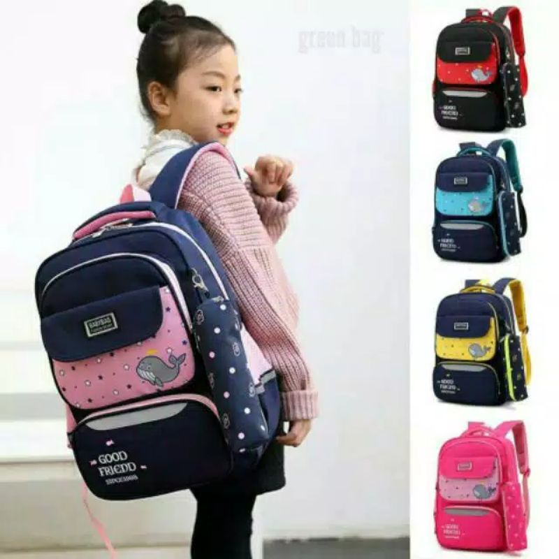 Tas Anak Sekolah Simple SD dan TK Perempuan Garsel FKT 5929 Backpack Cewe Ransel Punggung Gendong860