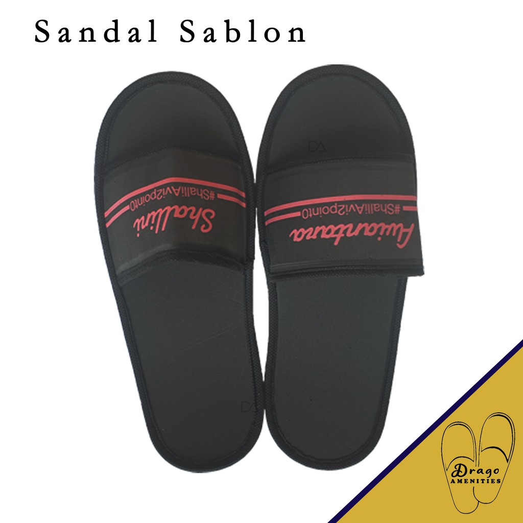 CUSTOM SABLON!! Sandal Hotel Custom Sablon Spa Souvenir Salon