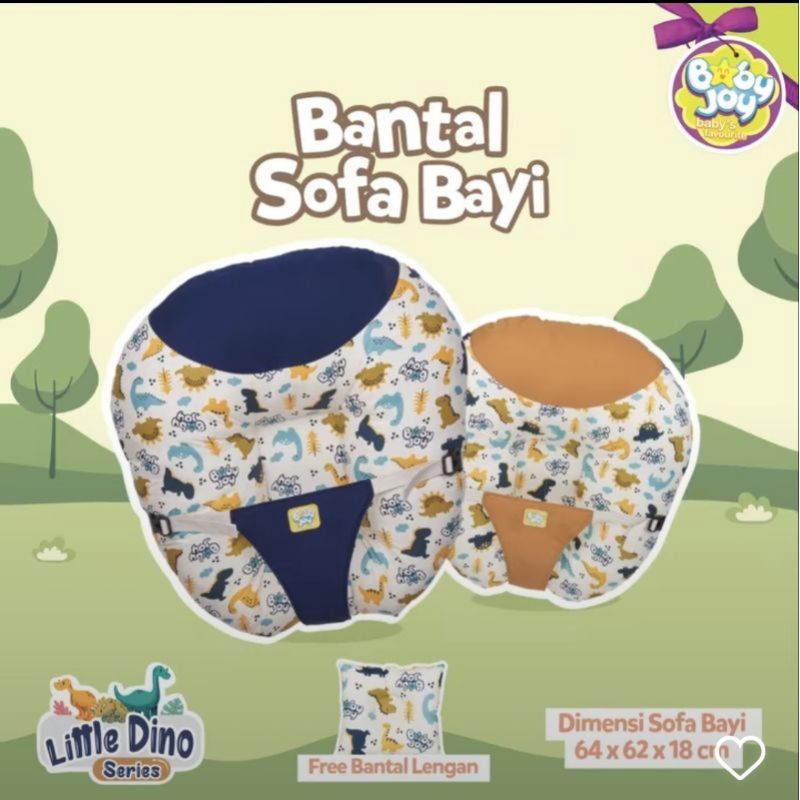 Baby Joy Sofa Bayi Multifungsi (ada gasper ) + Bantal Dot Little Forest / dino Series