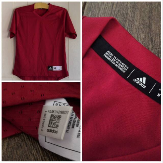 Kaos Adidas Youth Original Vneck untuk Gym, Sport, Running