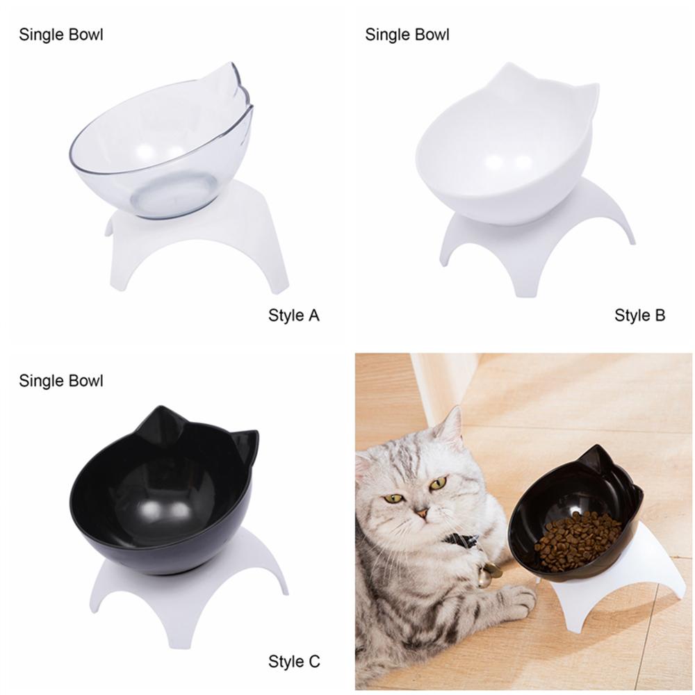 Mangkuk Kucing Nanas Dengan Holder Removable Tilted Transparent Water Bowl Perlengkapan Hewan Peliharaan Telinga Kucing Berbentuk