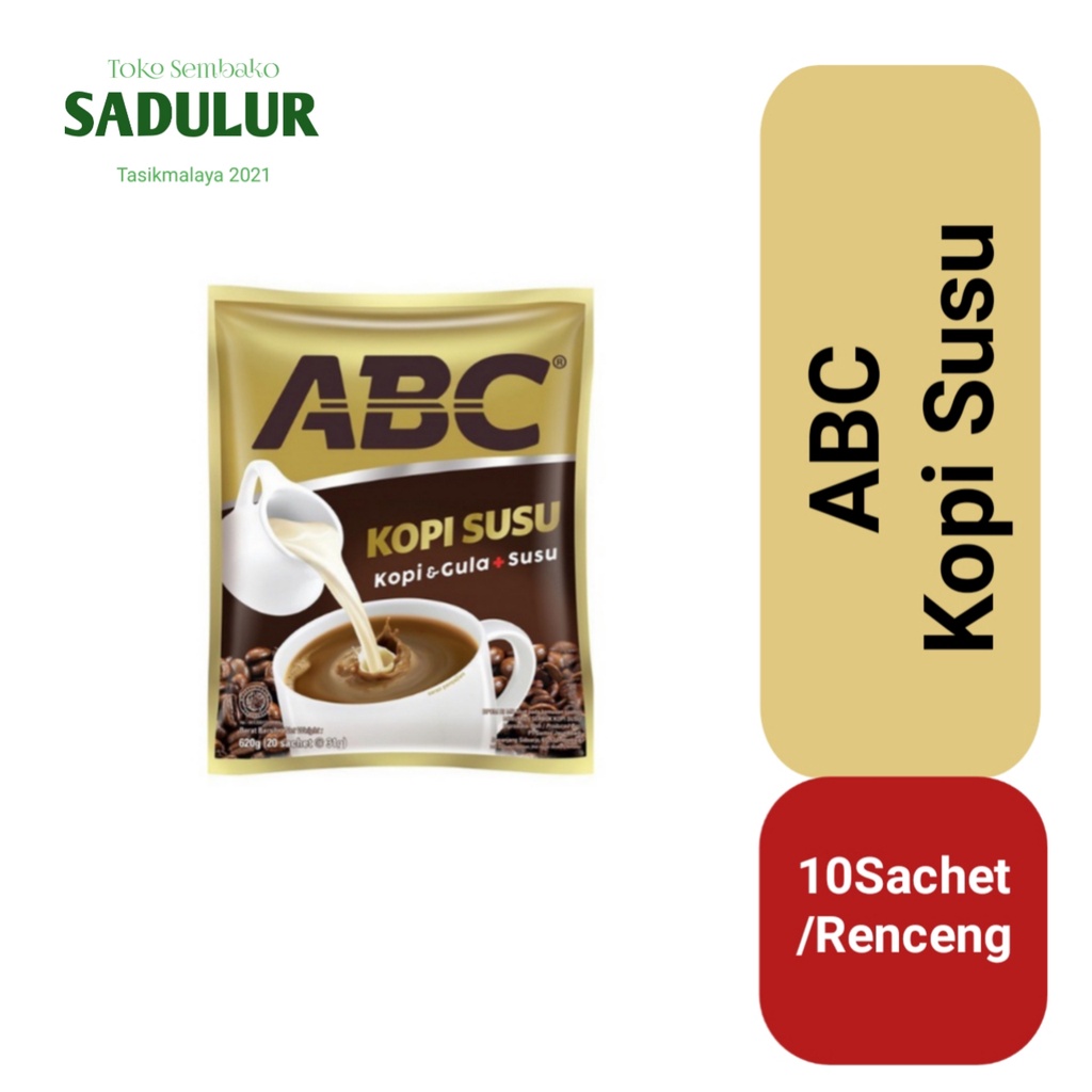 

PROMO Kopi ABC Susu Instant - Kopi ABC Renceng - Kopi Gula Susu (31gr/10sachet) 1 Renceng