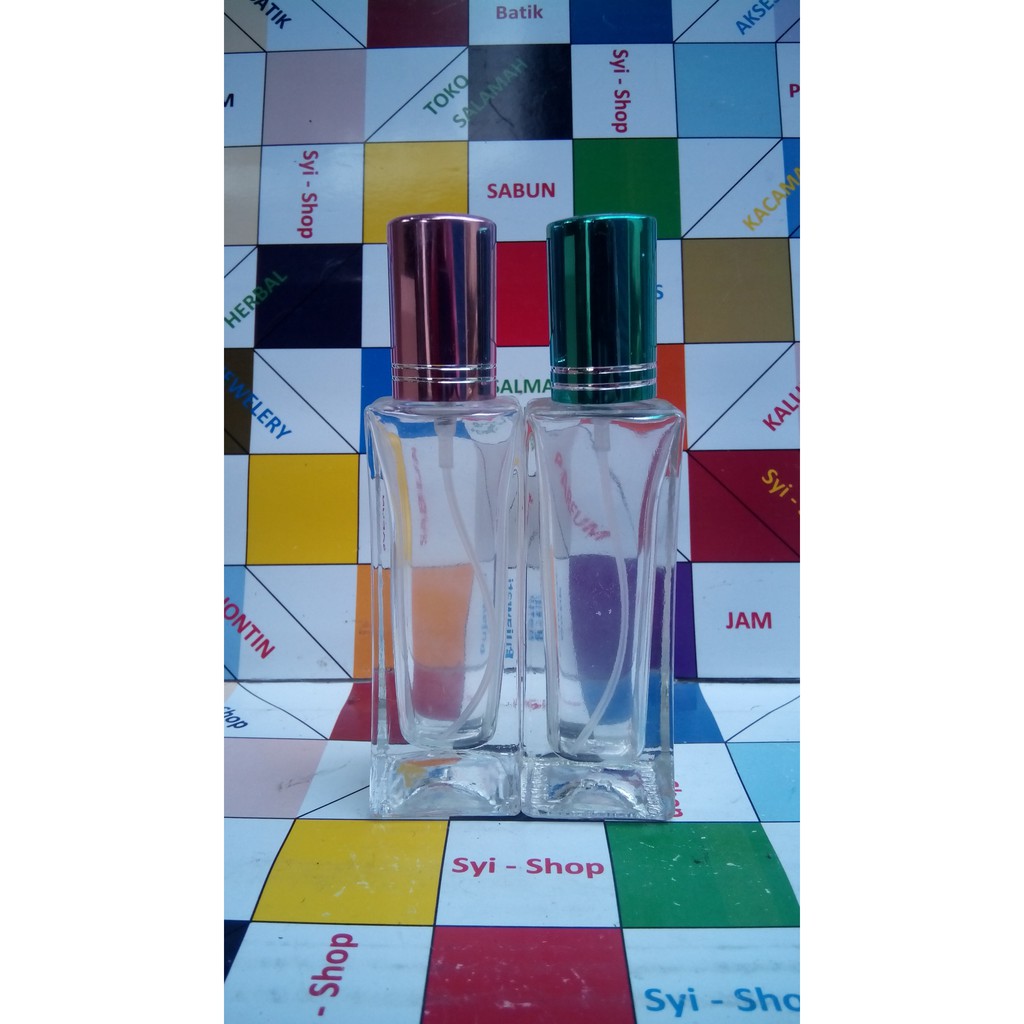 Botol Parfum Spray 18 ml Kotak Persegi Panjang Cekung