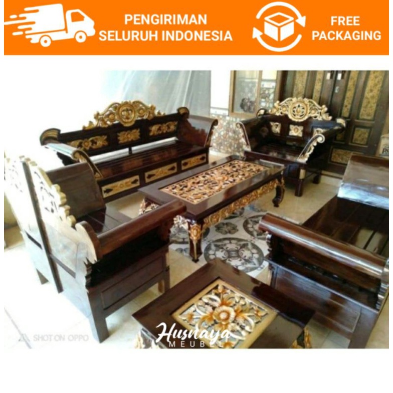 KURSI TAMU JATI MADURA MATAHARI - KURSI TAMU JATI MURAH