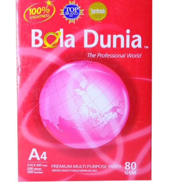 

New KERTAS BOLA DUNIA 80GR A4 / KERTAS FOTOCOPY / KERTAS PRINT 80 A4 / PAPER / A4 80 / HVS !