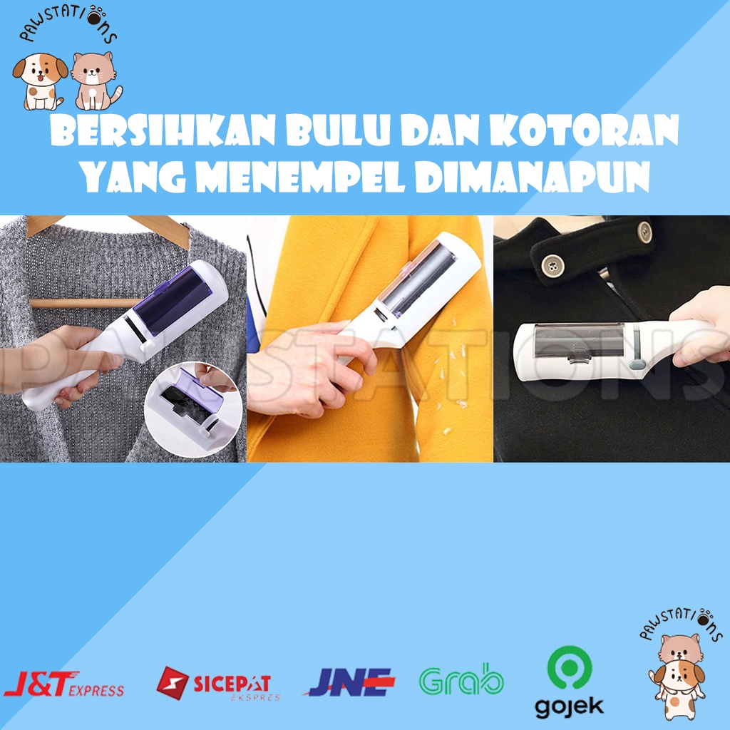 Sikat Pembersih Bulu Kucing Alat Pembersih Bulu Kucing Roll Pembersih Bulu Kucing Roller Bulu Kucing Sikat Elektrostatis Sikat Elektro Electrostatic Brush Pet Hair Remover