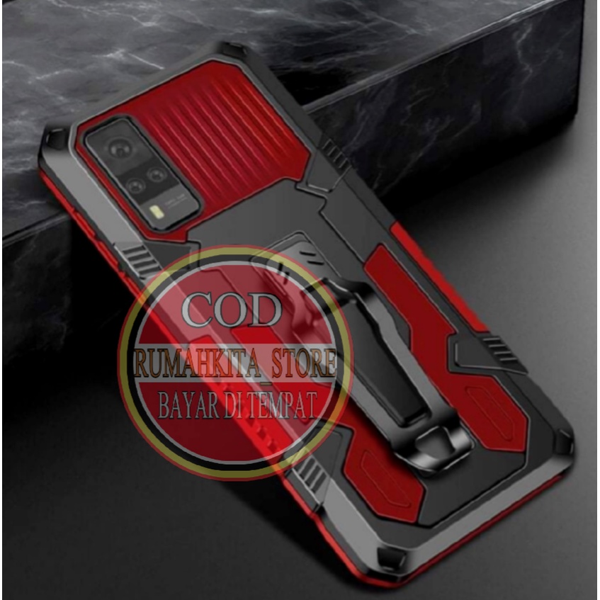 CASE HP VIVO Y51/Y53S / CASING TERBARU SHOCKPROOF KICKSTAND CLIP RUGGED ARMOR HYBRID HARD THIN