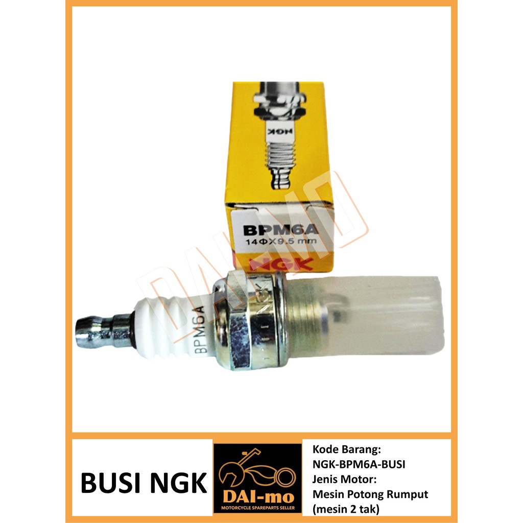 Busi NGK Asli BPM6A Busi Mesin Potong Rumput/ Busi 2 tak/ Chainsaw/ alat Fogging