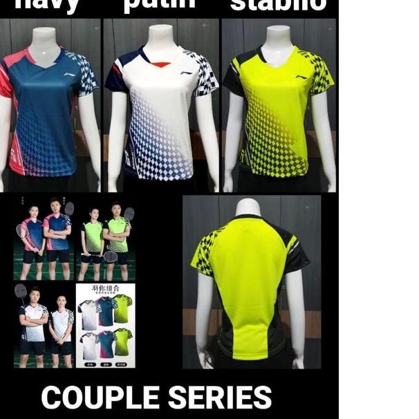 ™ BAJU KAOS BADMINTON LINING 21028 IMPORT // COUPLE SERIES ♖