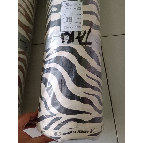 Kain Shakila Premium Motif Loreng Zebra harga setengah meter