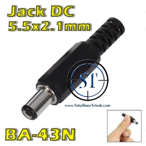 BA-43N Jack DC High Quality 5.5x2.1mm 5.5*2.1mm for Arduino Plug Jantan 2,1mm Adaptor CCTV