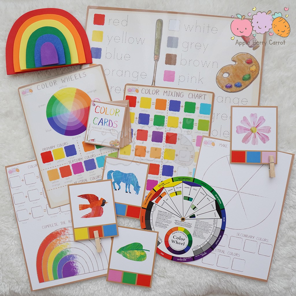 

COLORS ACTIVITY SET - COLOR - RAINBOW - WORKSHEET
