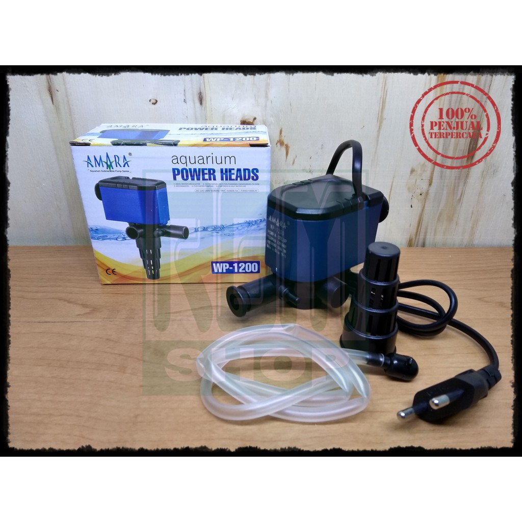 Amara WP1200 WP 1200 power heads mesin pompa celup aquarium aquascape murah