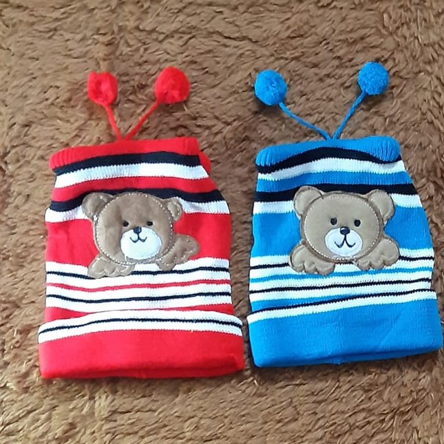 Wiedy Topi bayi rajut bear / motif