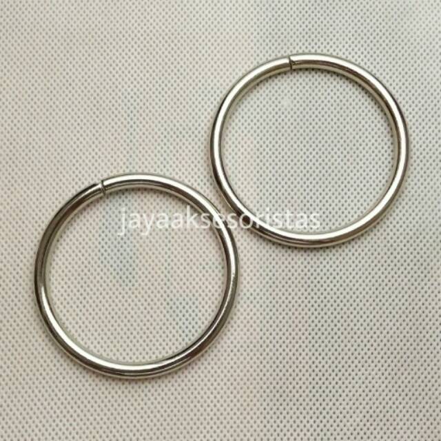 Ring O/bulat tas 6.0 cm nikel murah bandung