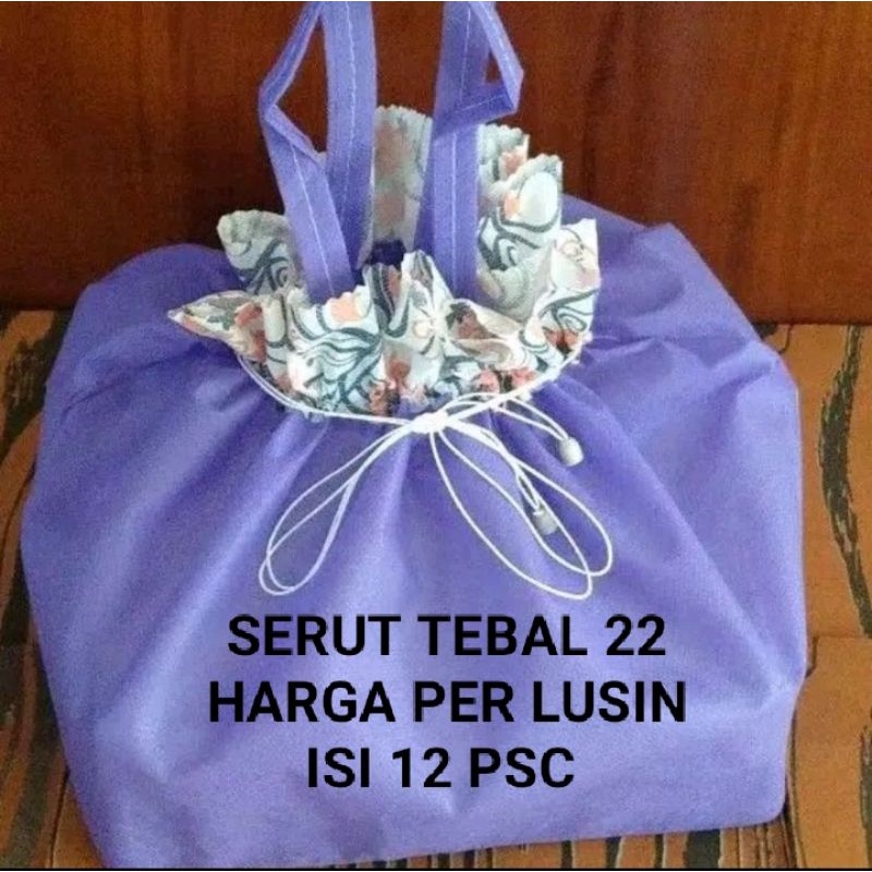 tas hajatan serut tebal 22 harga perlusin isi 12 psc