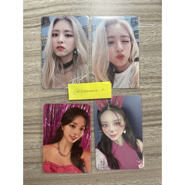 ITZY LE SSERAFIM Sakura Garam monochrome bouquet Yeji Yuna official photocard pc icy pout sign benef