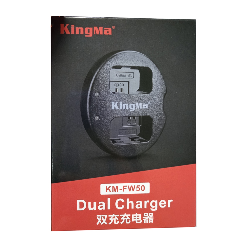 Kingma Charger Baterai 2 Slot for Sony A5000 A5100 A6000 A7R NEX6 5T 5R 5N - KM-FW50