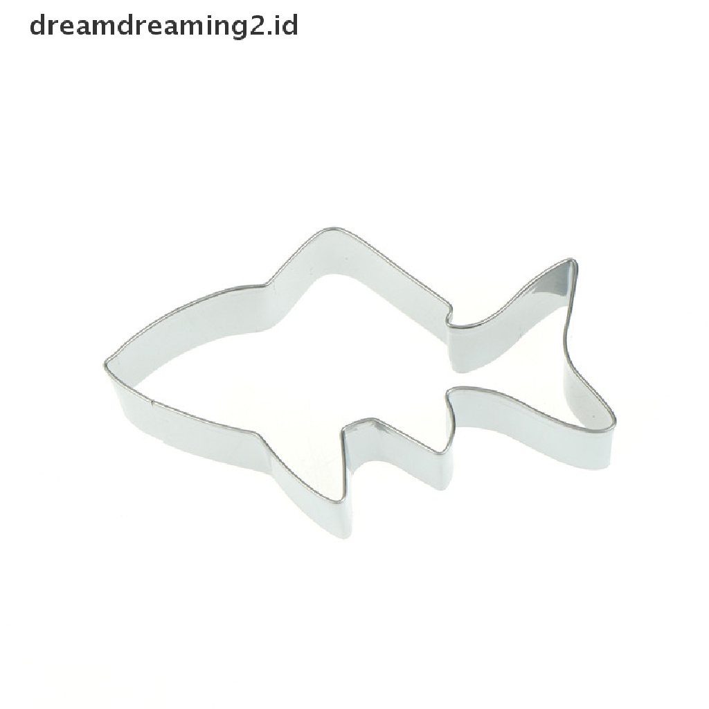 (LIKE) Cetakan Pemotong Kue / Biskuit Bentuk Ikan Bahan stainless steel