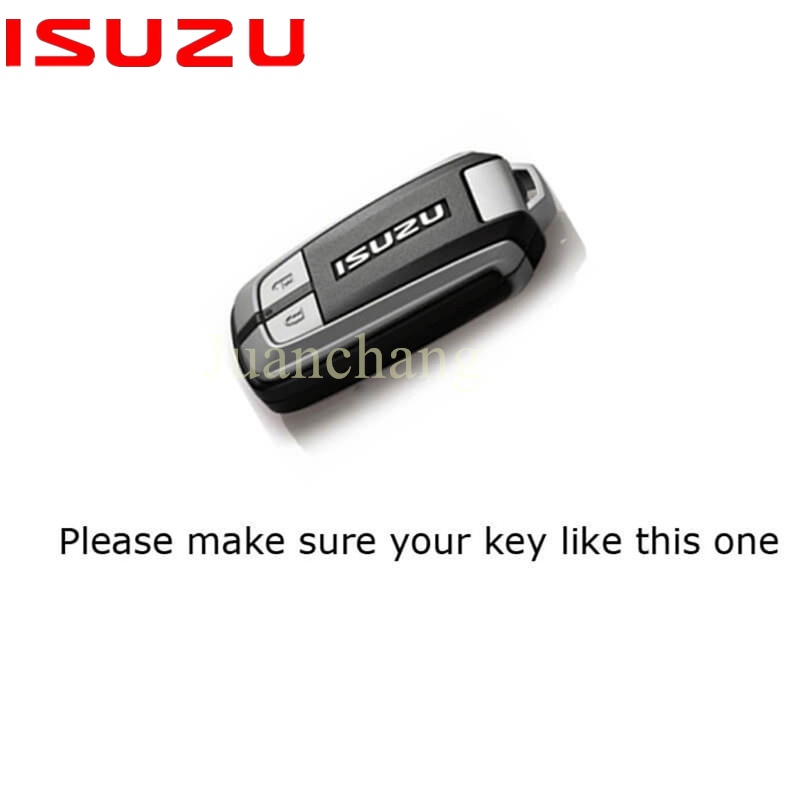 (Ready Stock) Casing Remot Kunci Mobil Bahan Silikon Aksen Serat Karbon Untuk Isuzu New dmax d max MU-X 2015 2018 2019 2020