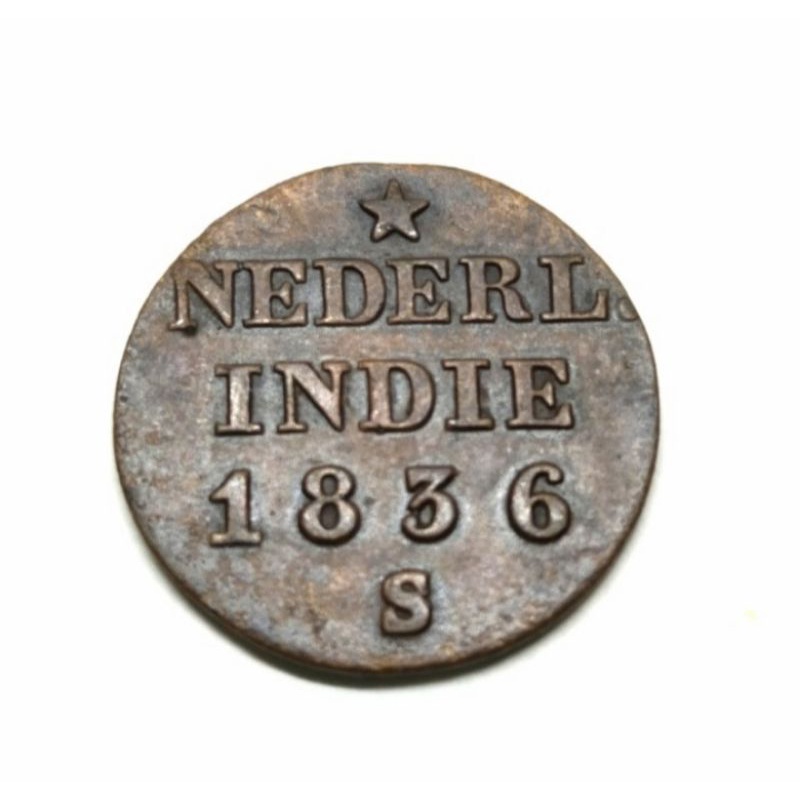 Uang Koin Kuno Netherlands East Indies 0.25 Stuiver 1846 Willem I