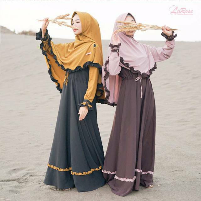 CARISSA SYAR'I BY LAROSE / SETELAN GAMIS SYAR'I/GAMIS SET KHIMAR/ GAMIS JUMBO