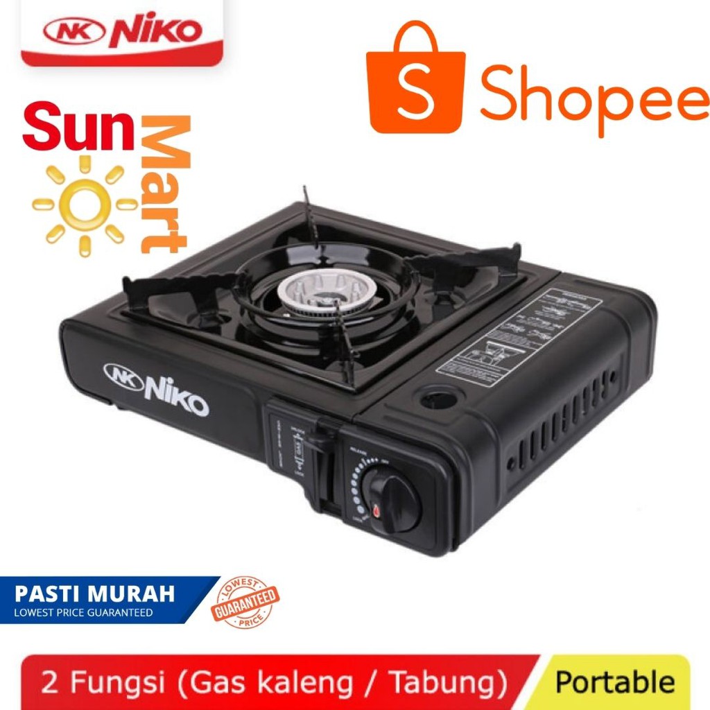 KOMPOR GAS PORTABLE NIKO 2 in 1