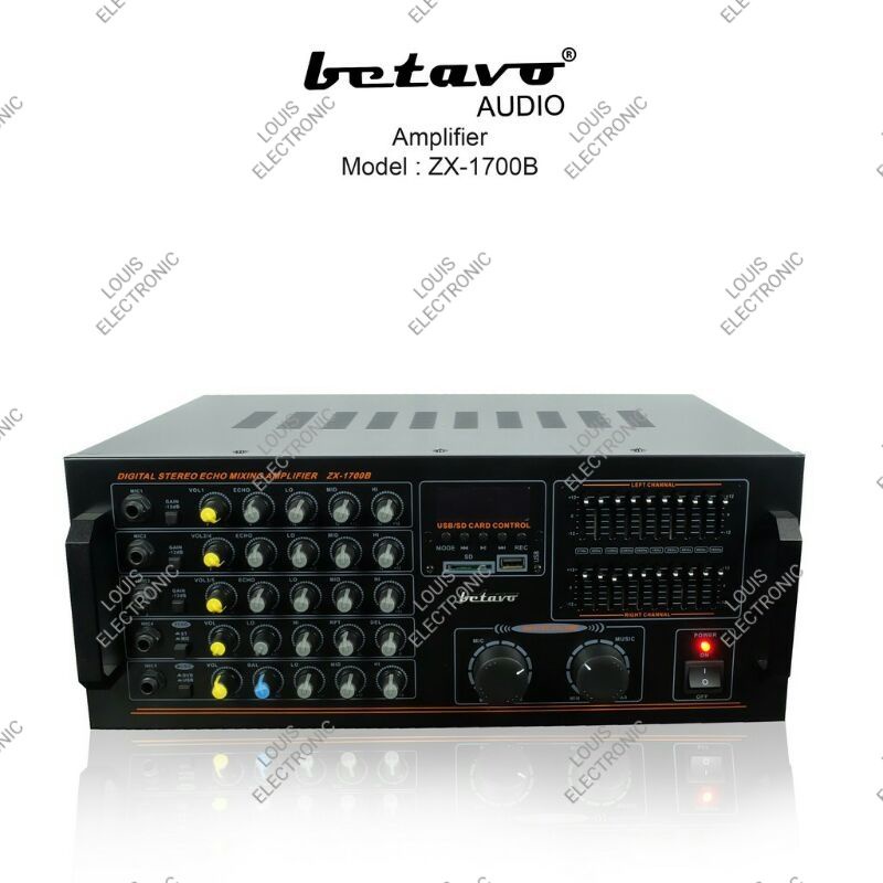 Amplifier Karaoke BETAVO ZX1700B ZX 1700B ZX1700 B Bluetooth ORIGINAL