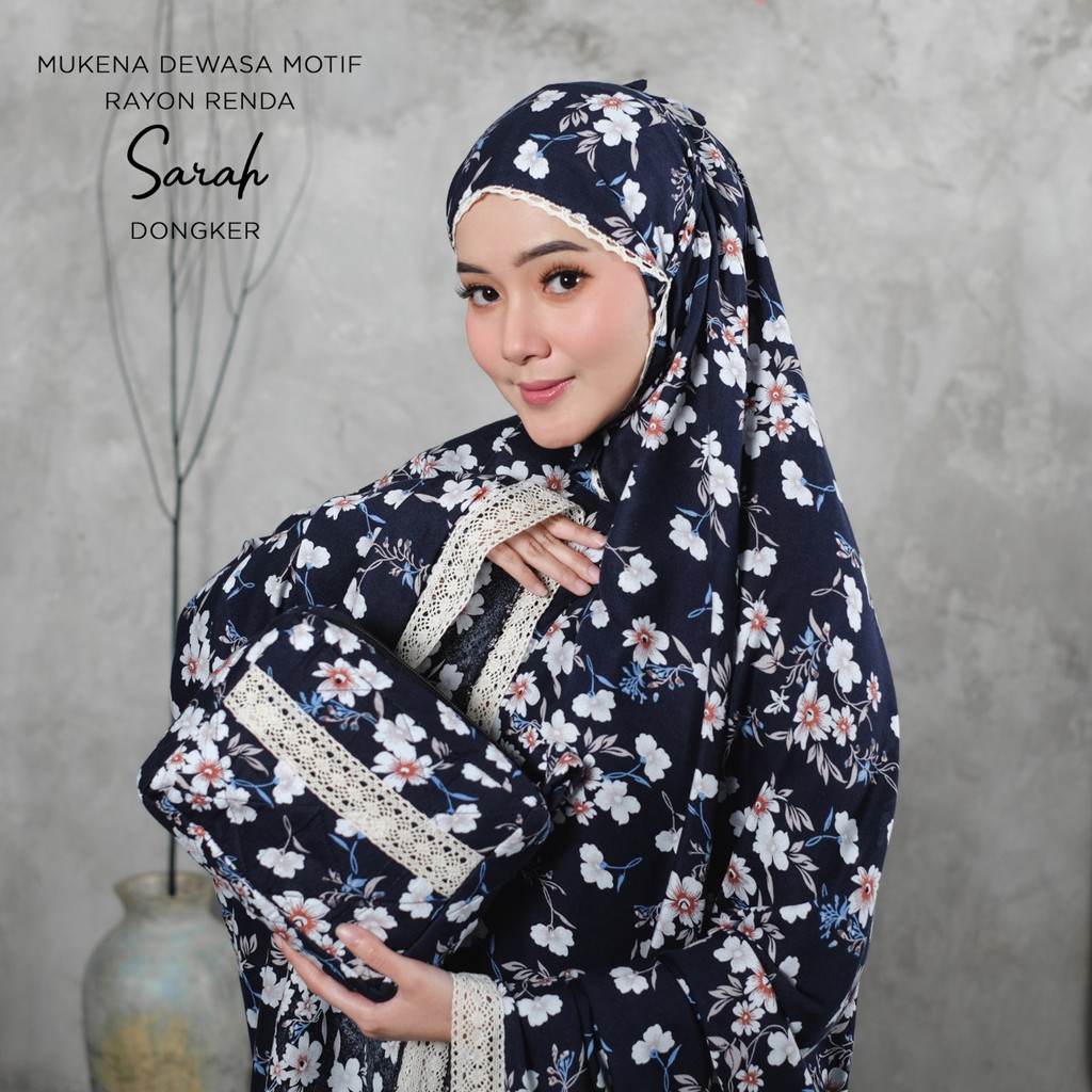 PUSAT MUKENA TASIK - MUKENA DEWASA RENDA RAYON SARAH