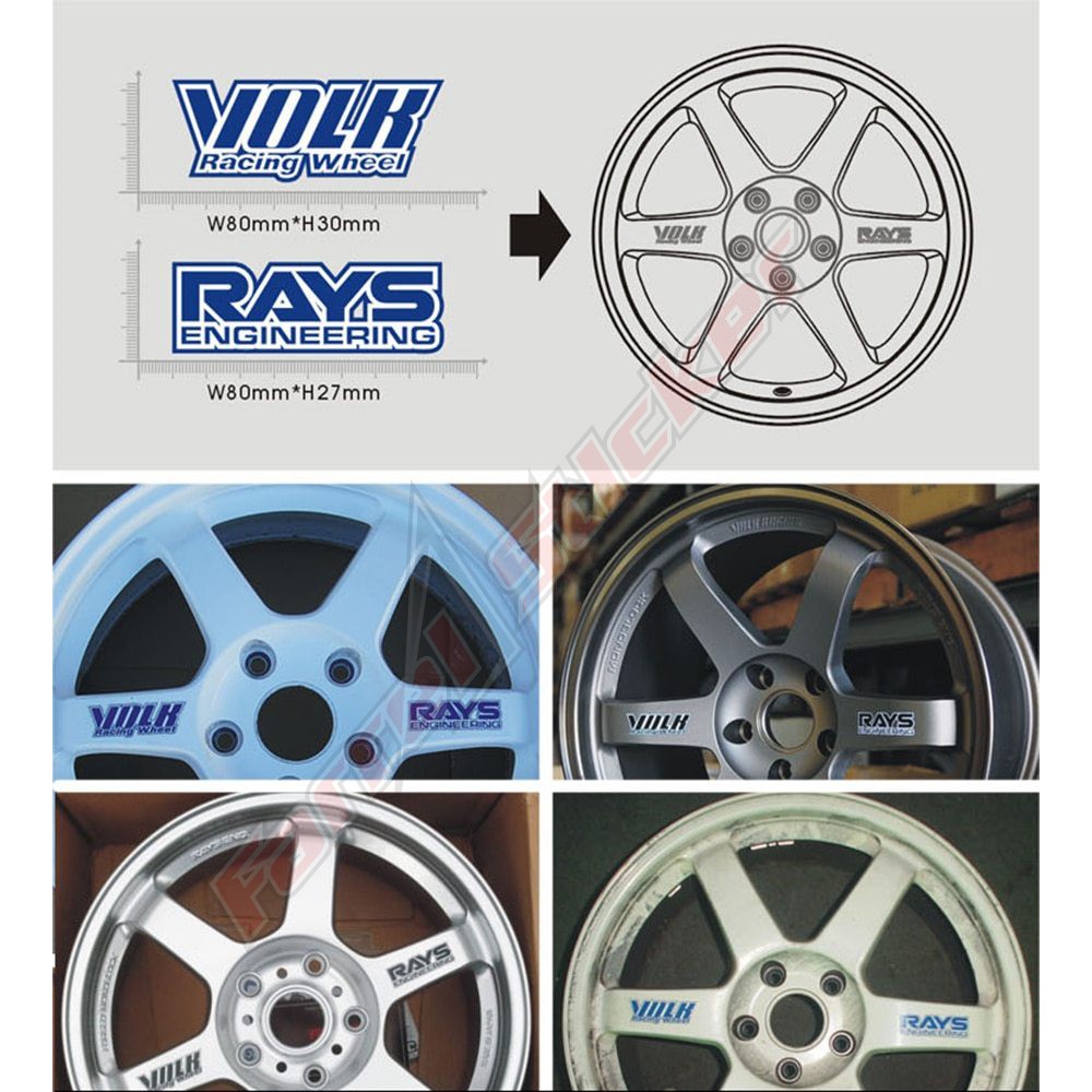 stiker sticker velg mobil VOLK RAYS Engineering