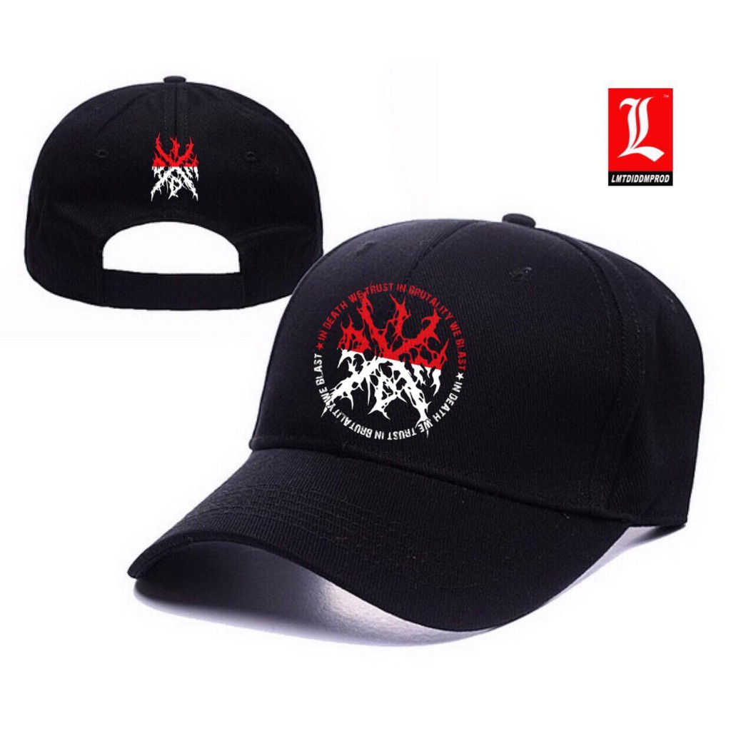 ORIGINAL TOPI BASEBALL POLO CAP LOGO 2 INDONESIAN DEATH METAL TOPI DEATH METAL TOPI METAL TOPI BAND 