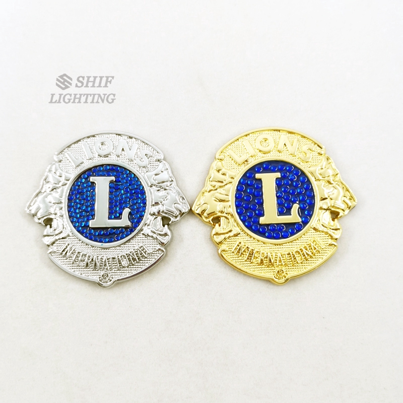 1pc Stiker Emblem Logo Lions Clubs Internasional Bahan Metal Untuk Dekorasi Mobil