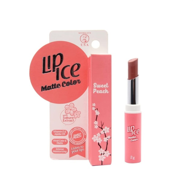 lip ice matte color with sakura extract lip ice matte color lip ice lipstik lip ice