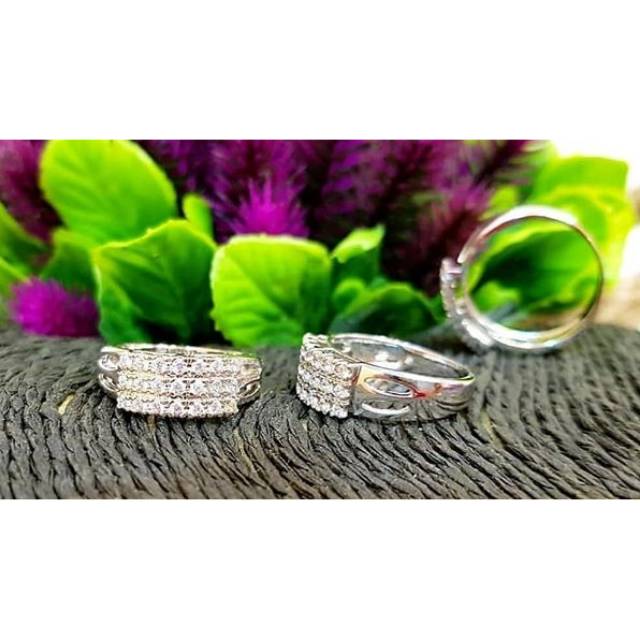 CINCIN LAPIS EMAS PUTIH 18K