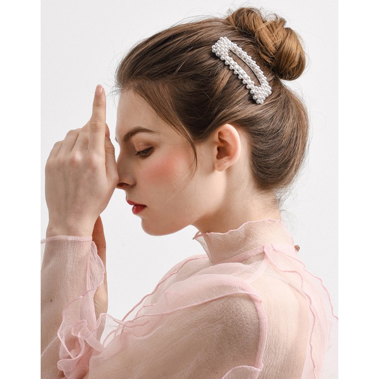 Jepit Jepitan Rambut Korea Mutiara Import / Pearl Hairclip Hairpin / Jepit Syahrini