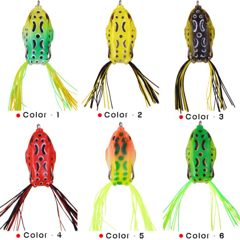 180Pcs New 4cm Soft Umpan Pancing Frog Fishing Lure Swimbait Bentuk Kodok Buatan dengan Kail Ganda Umpan Pancing Bentuk Kodok Buatan dengan Kail Ganda Frog Lure Fishing Lure