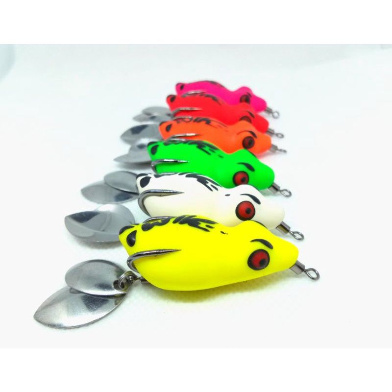 SOFT FROG BEBEK ZAL LURE Double blade 4CM HOOK 2/0 KENZI ZAL LURE