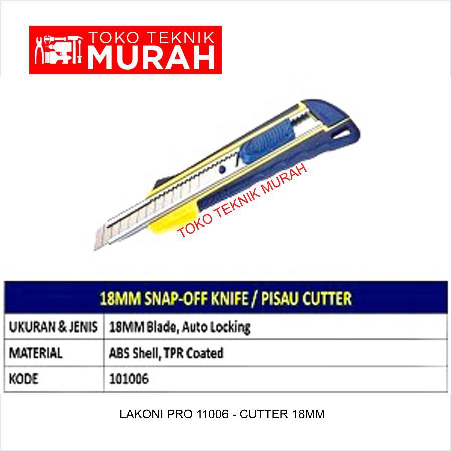 Lakoni Pro 101006 Cutter Pro 18mm Cuter Besar Pisau Kater