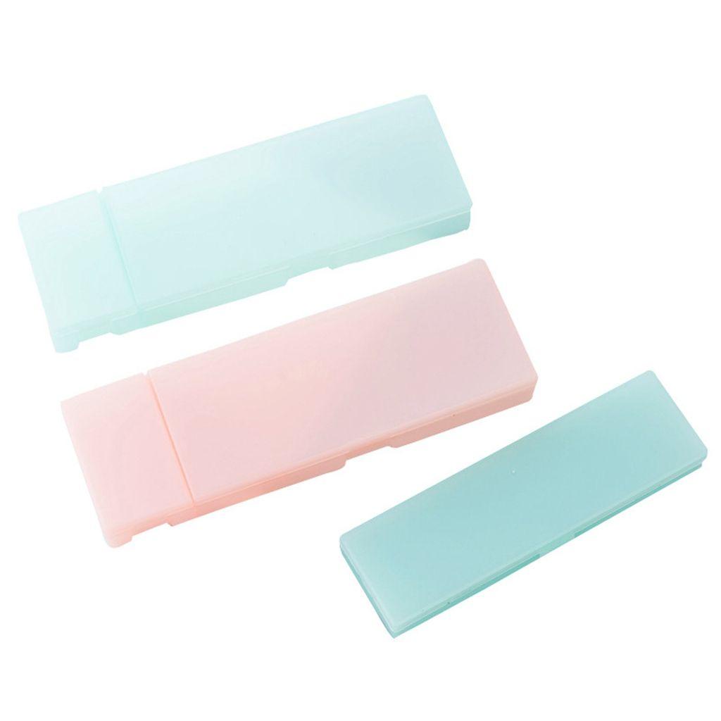 Mxbeauty Kotak Pensil INS Keras Untuk Siswa Hadiah Anak-Anak Transparan Frosted Stationery Case