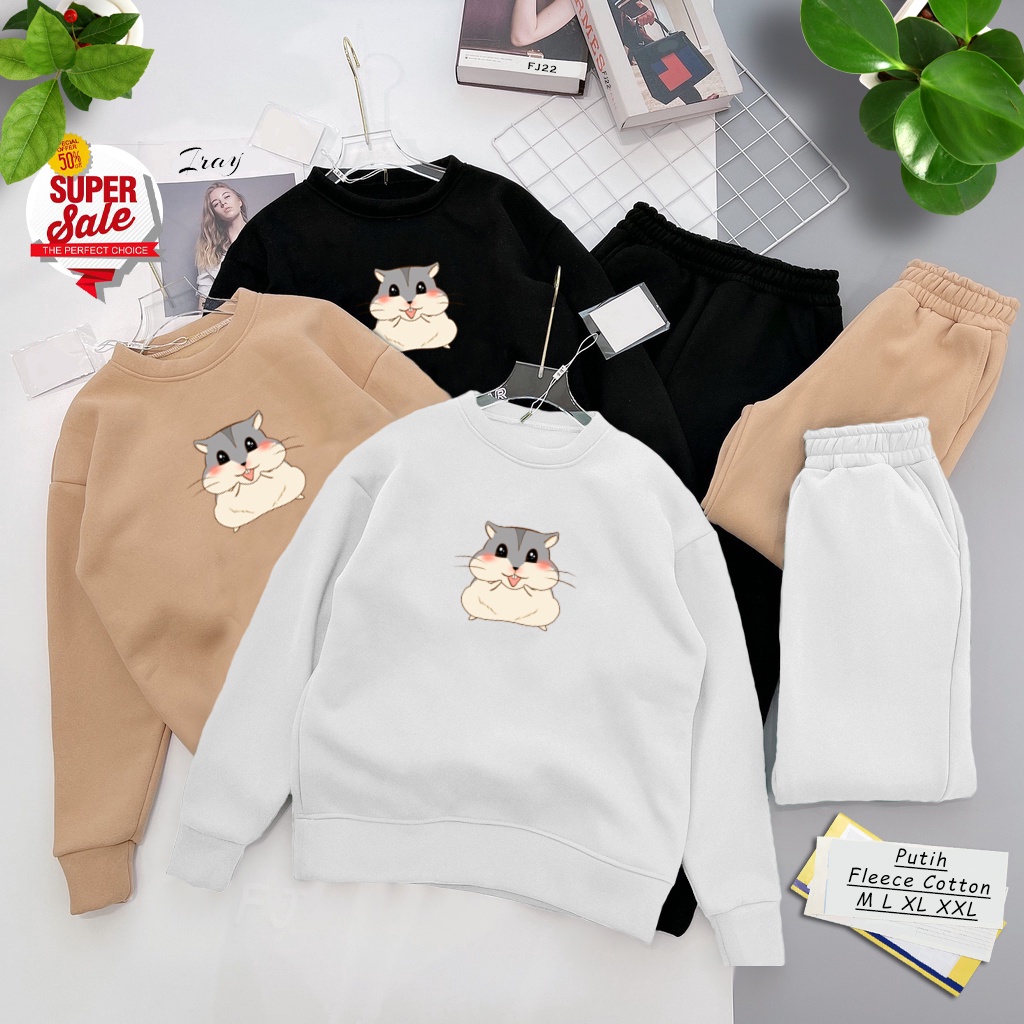 🅳🅵 Sweater Hamster | Sweter Pria &amp; Wanita | Dhea Fashion