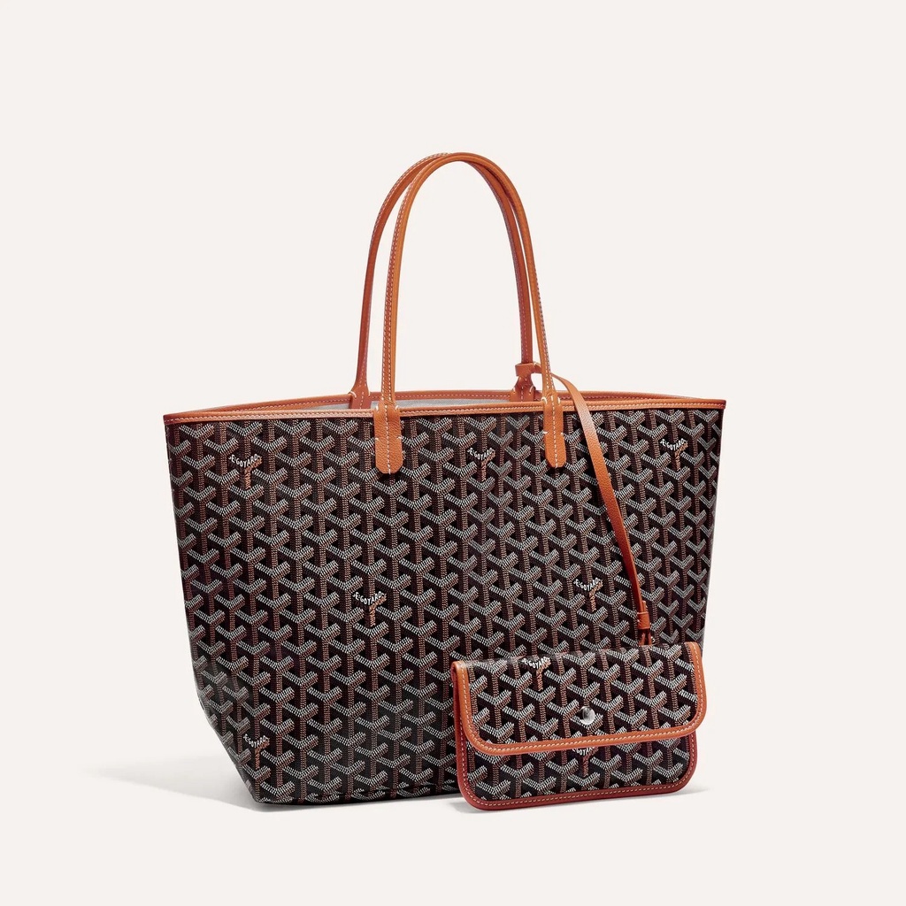 GOYARD Saint Louis PM Tote Bag in Black/Tan