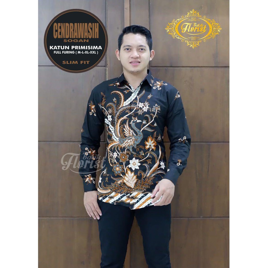 CENDRAWASIH kemeja batik pria terbaru lengan panjang original By FLORIST