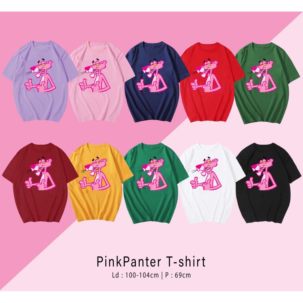 PINKPANTHER/ TERMURAH BAJU KAOS KATUN WANITA LENGAN PENDEK / TUMBLR TEE /  OVERSIZE