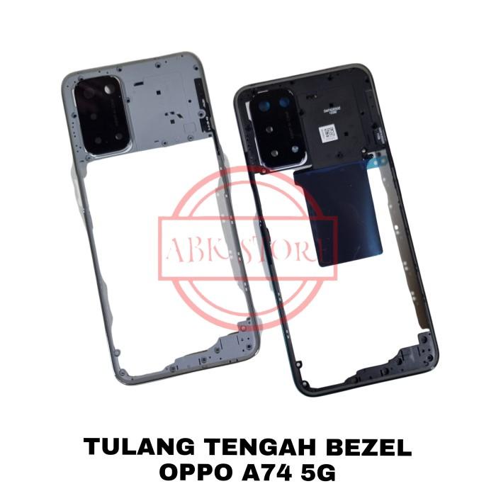Sparepart Tablet Tulang Tengah Bezel - Rangka Mesin - Tutup Mesin Oppo A74 Versi 5G