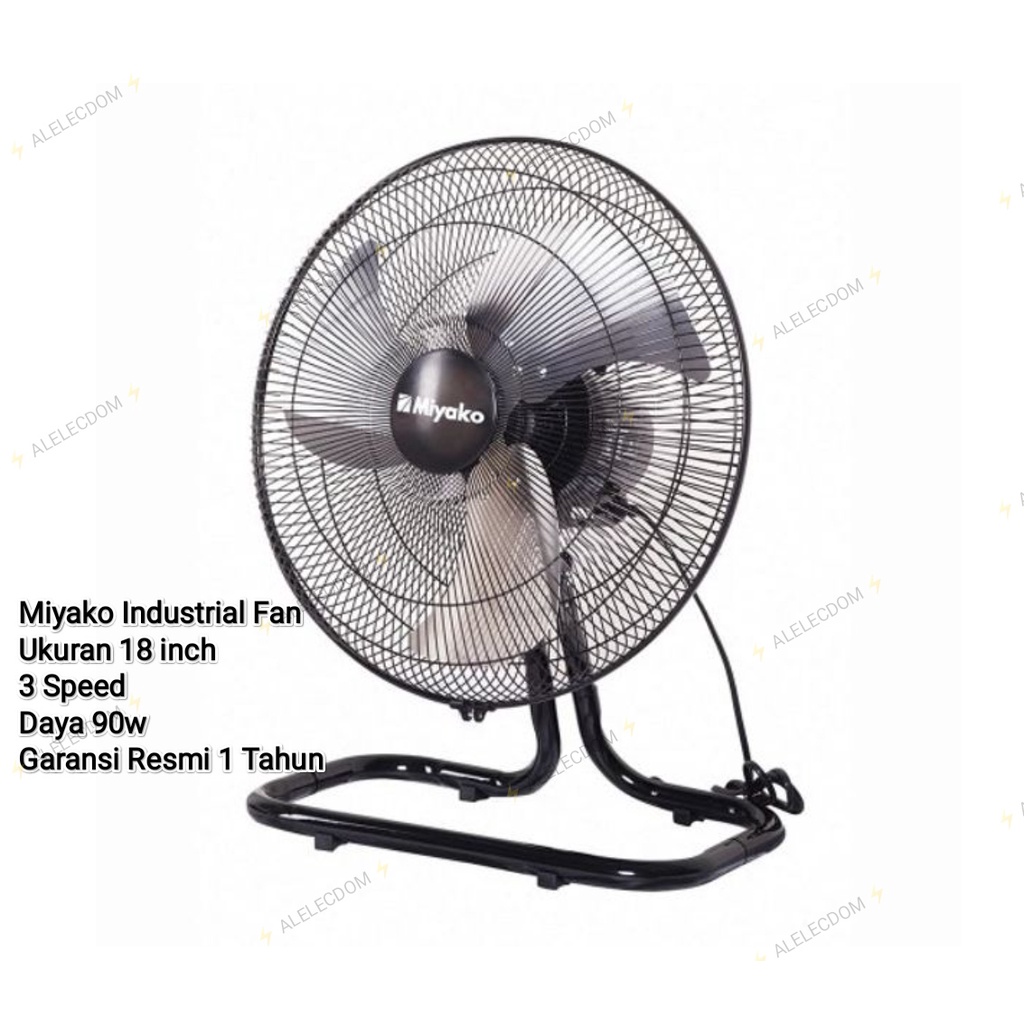 Miyako Kipas Angin Industrial Lantai 18" KLB 18 / Kipas Angin Besi Miyako 18 inch